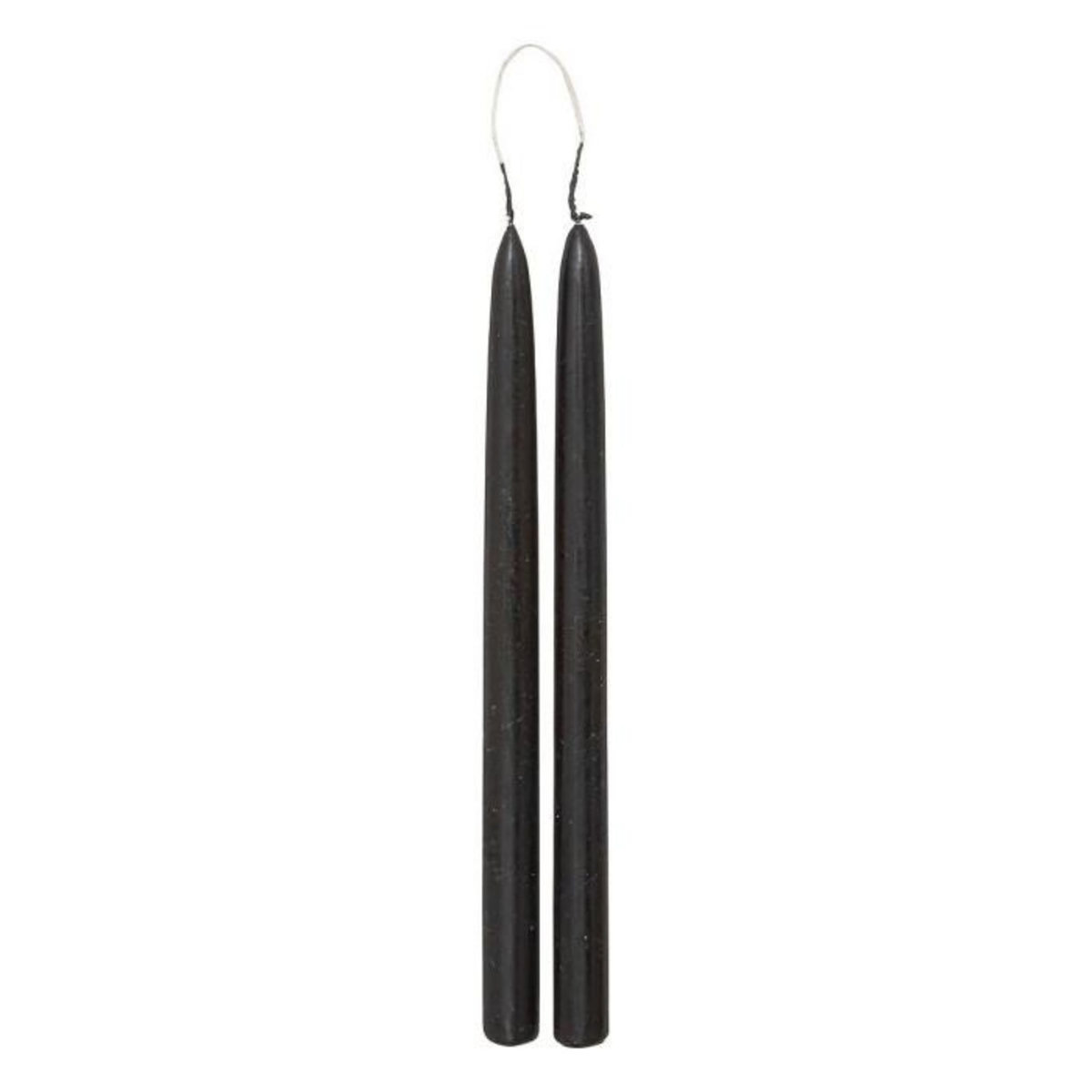 ATMOSPHERA Lot de 2 Bougies Bâton  Hugo  30cm Noir