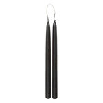 ATMOSPHERA Lot de 2 Bougies Bâton  Hugo  30cm Noir