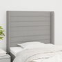 Voir la diapositive 1 : VIDAXL Tete de lit avec oreilles Gris clair 83x16x118/128 cm Tissu