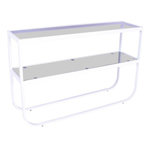 Paris Prix Console Design en Verre  Rocker  110cm Blanc