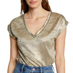 MORGAN T-Shirt Doré Femme Morgan DAYA1. Coloris disponibles : Jaune