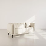 BEST MOBILIER Arsene - canapé droit 3 places en velours texturé. Coloris disponibles : Beige