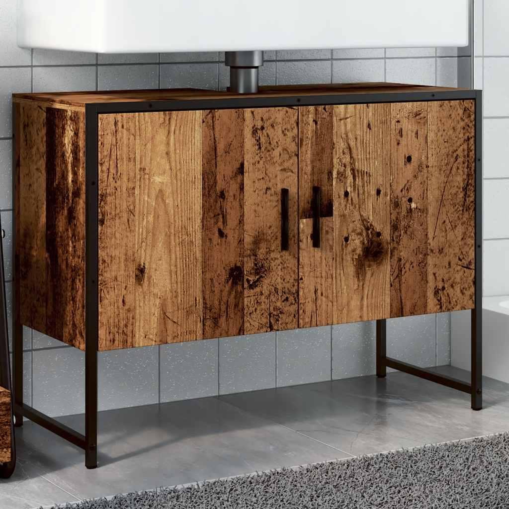 VIDAXL Armoire de salle de bain vieux bois 80x33x60 cm bois ingenierie