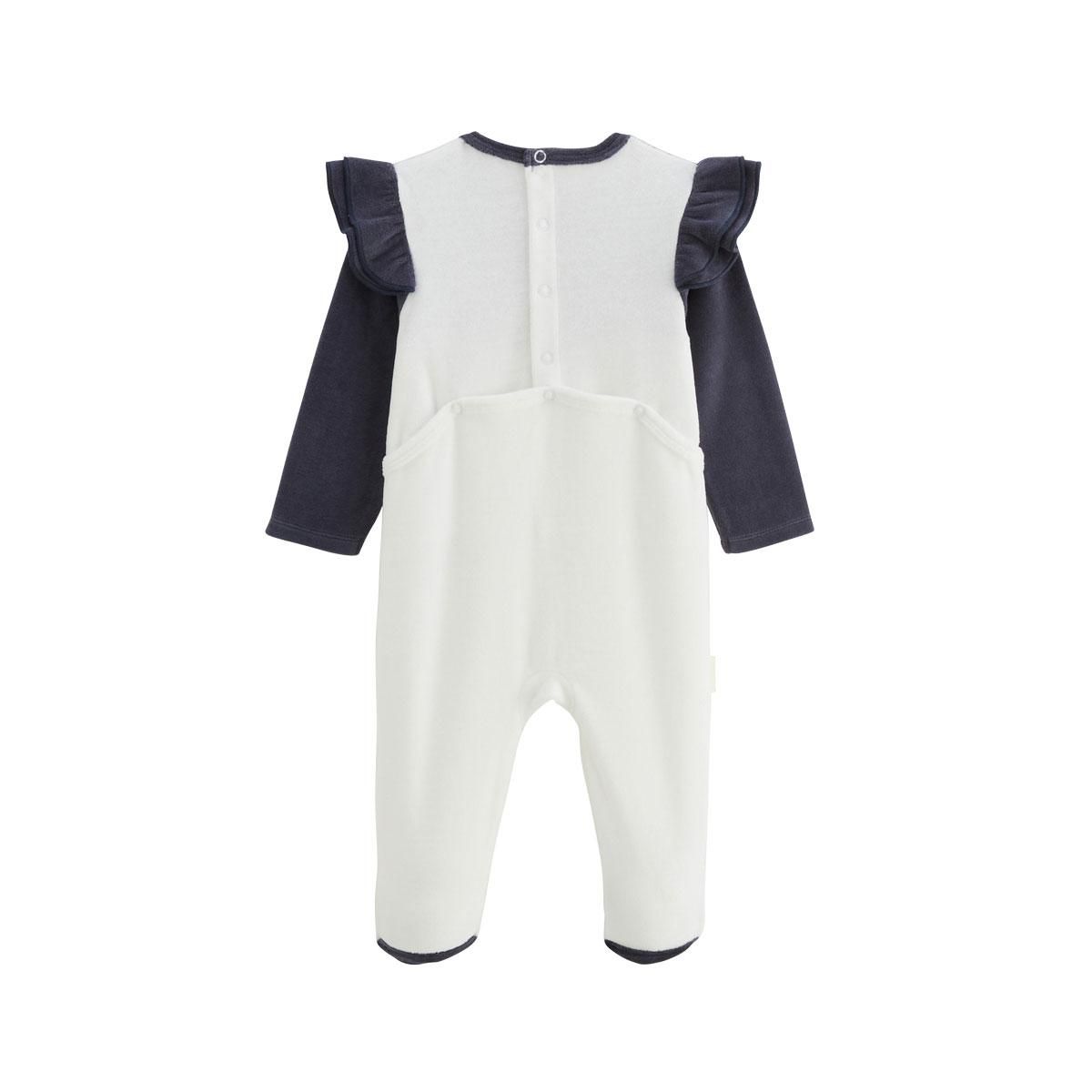 Petit Béguin Pyjama bébé en velours Holamuchacha