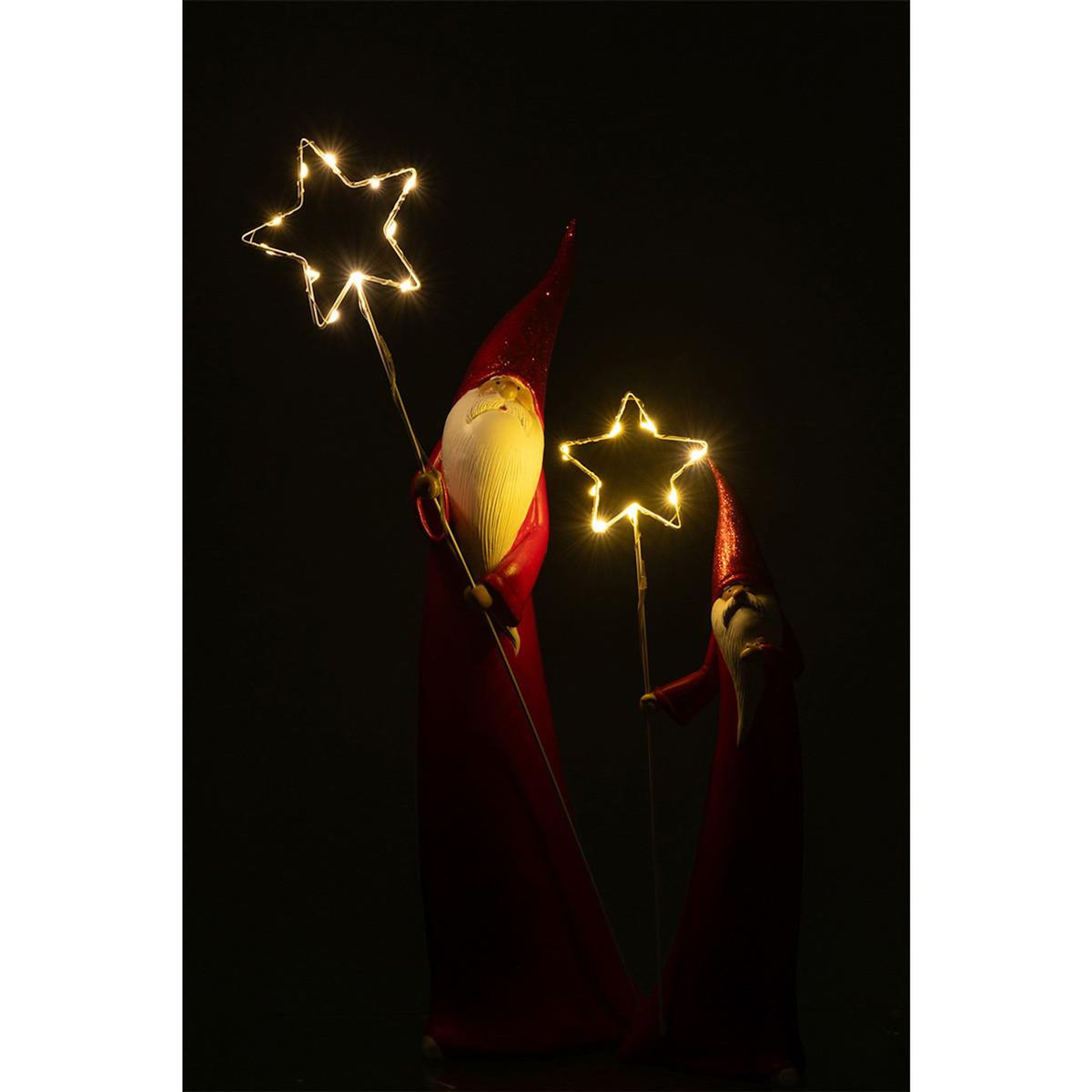 Paris Prix Lot de 2 Pères Noël à LED  Étoile  51cm Rouge