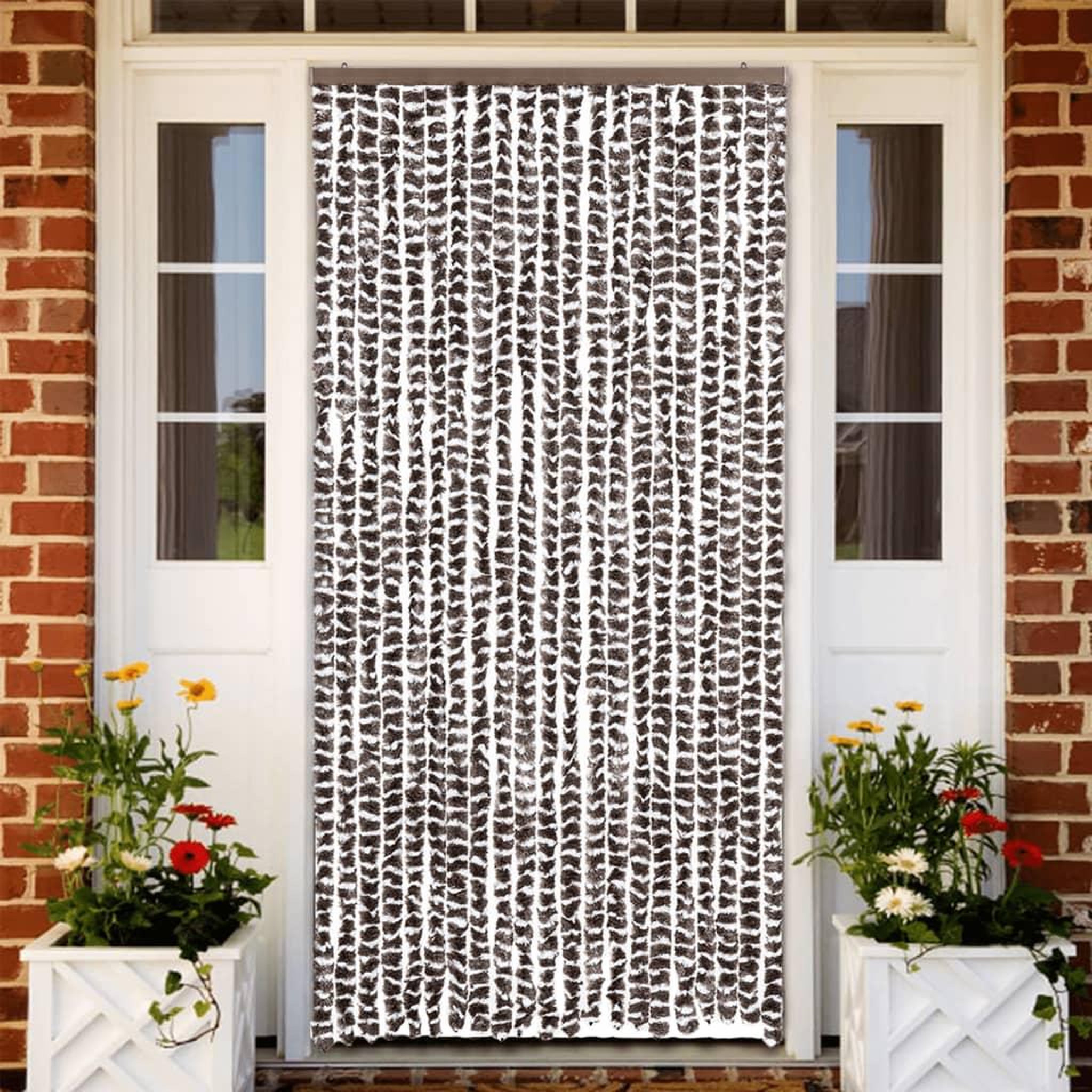 Voir la diapositive 1 : VIDAXL Moustiquaire Marron et blanc 90x220 cm Chenille