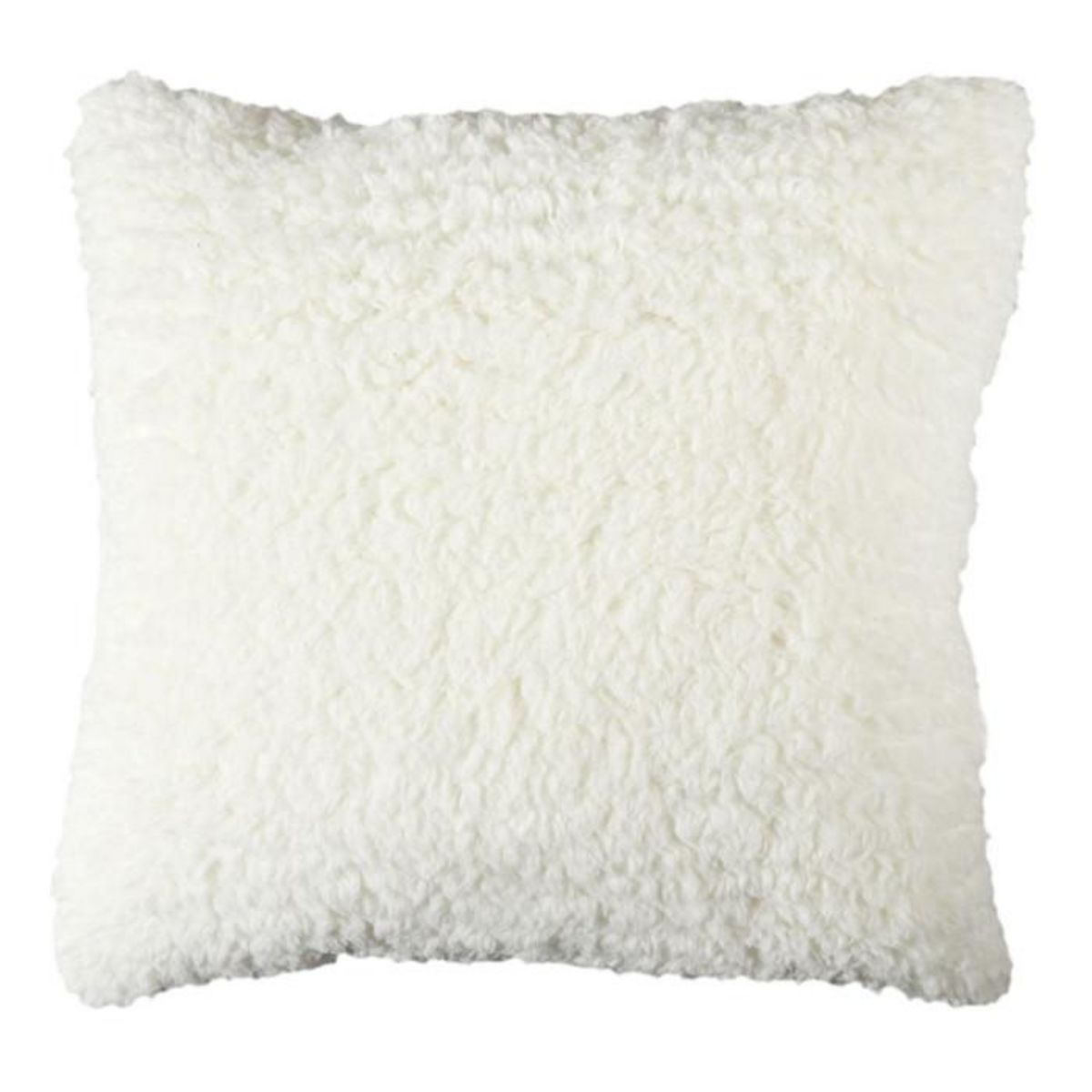 Paris Prix Coussin Sherpa Tressé  Crush  40x40cm Blanc