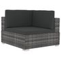Voir la diapositive 4 : VIDAXL Chaises d'angles lot de 2 avec coussins Resine tressee Gris