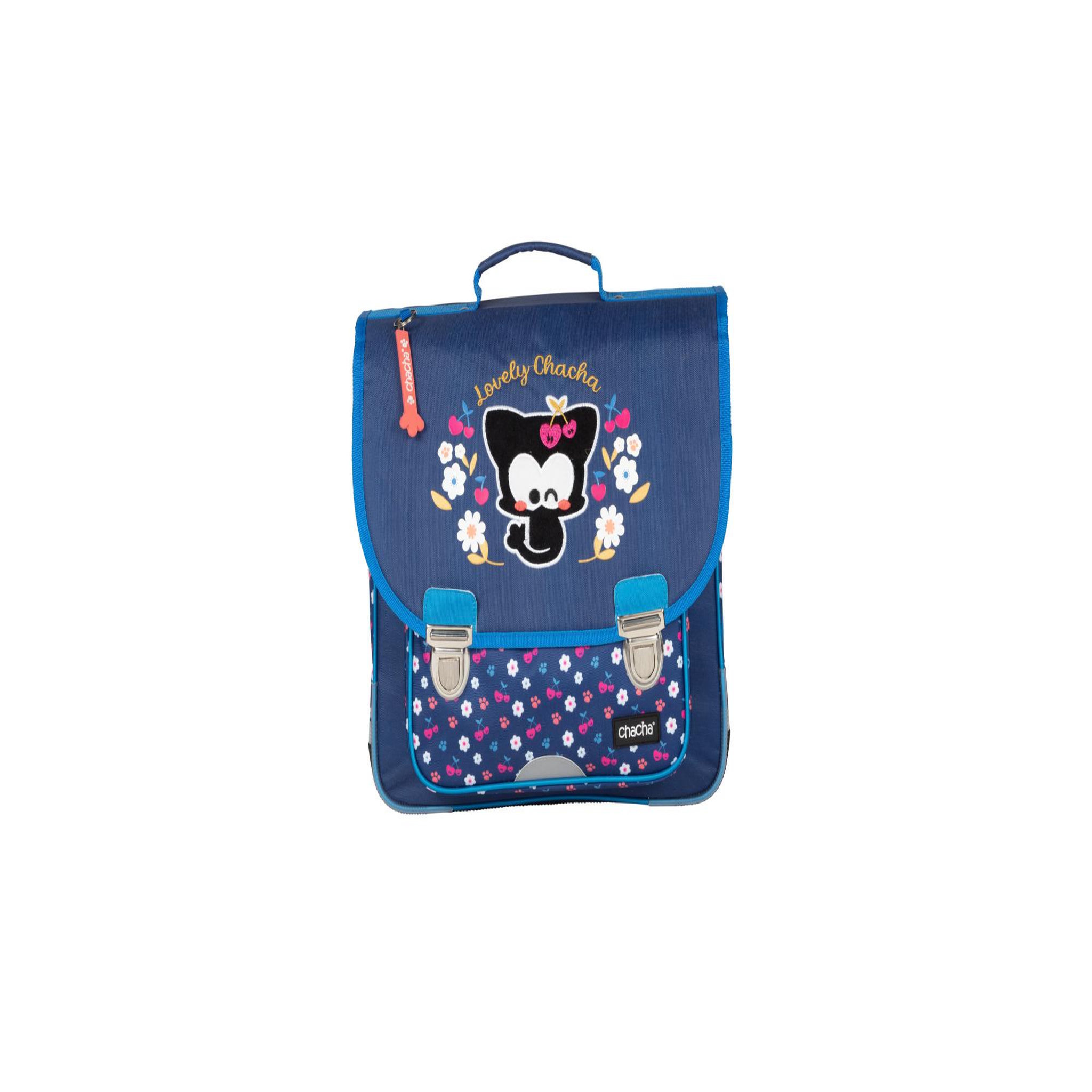 Bagtrotter Chacha - Cartable scolaire 36 cm - Fille - Bleu - 1 compartiment