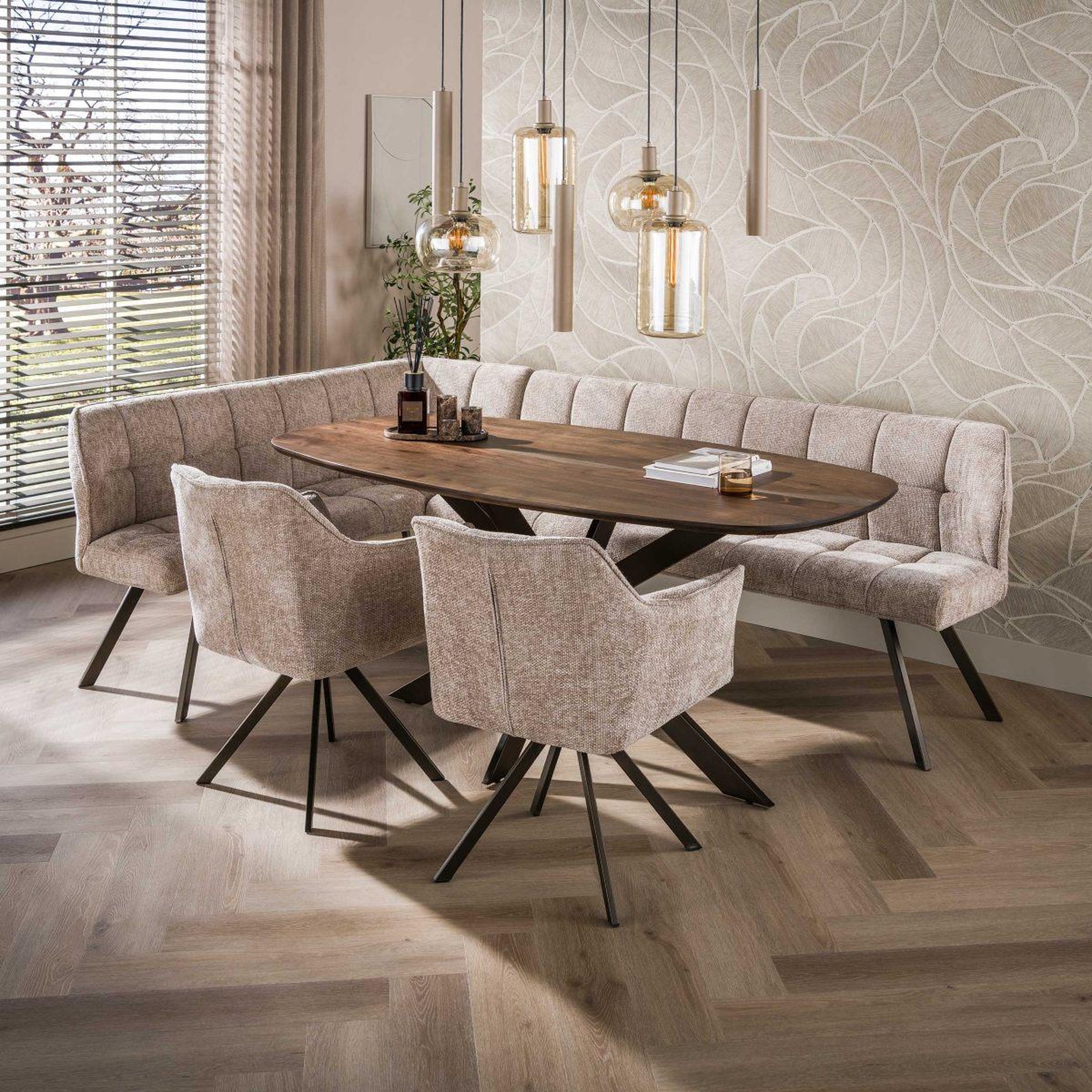 Voir la diapositive 5 : JLC KREATION Table à manger danoise ovale 180cm en bois massif hiza