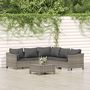 Voir la diapositive 1 : VIDAXL Salon de jardin 6 pcs avec coussins Gris Resine tressee