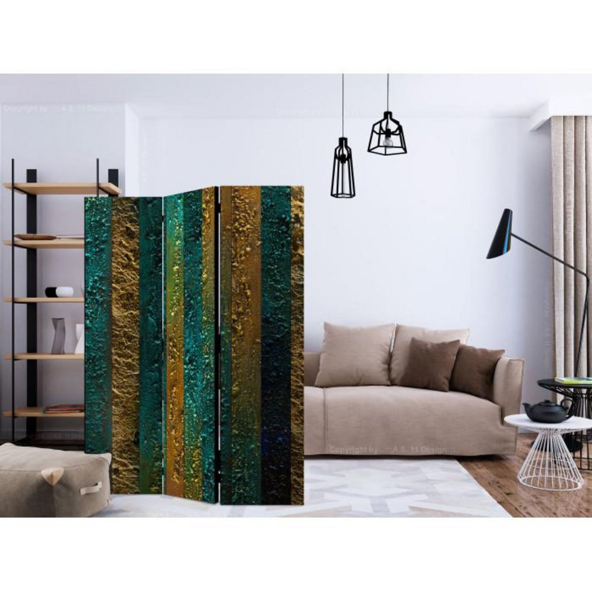 Paris Prix Paravent 3 Volets  Treasures of Atlantis  135x172cm