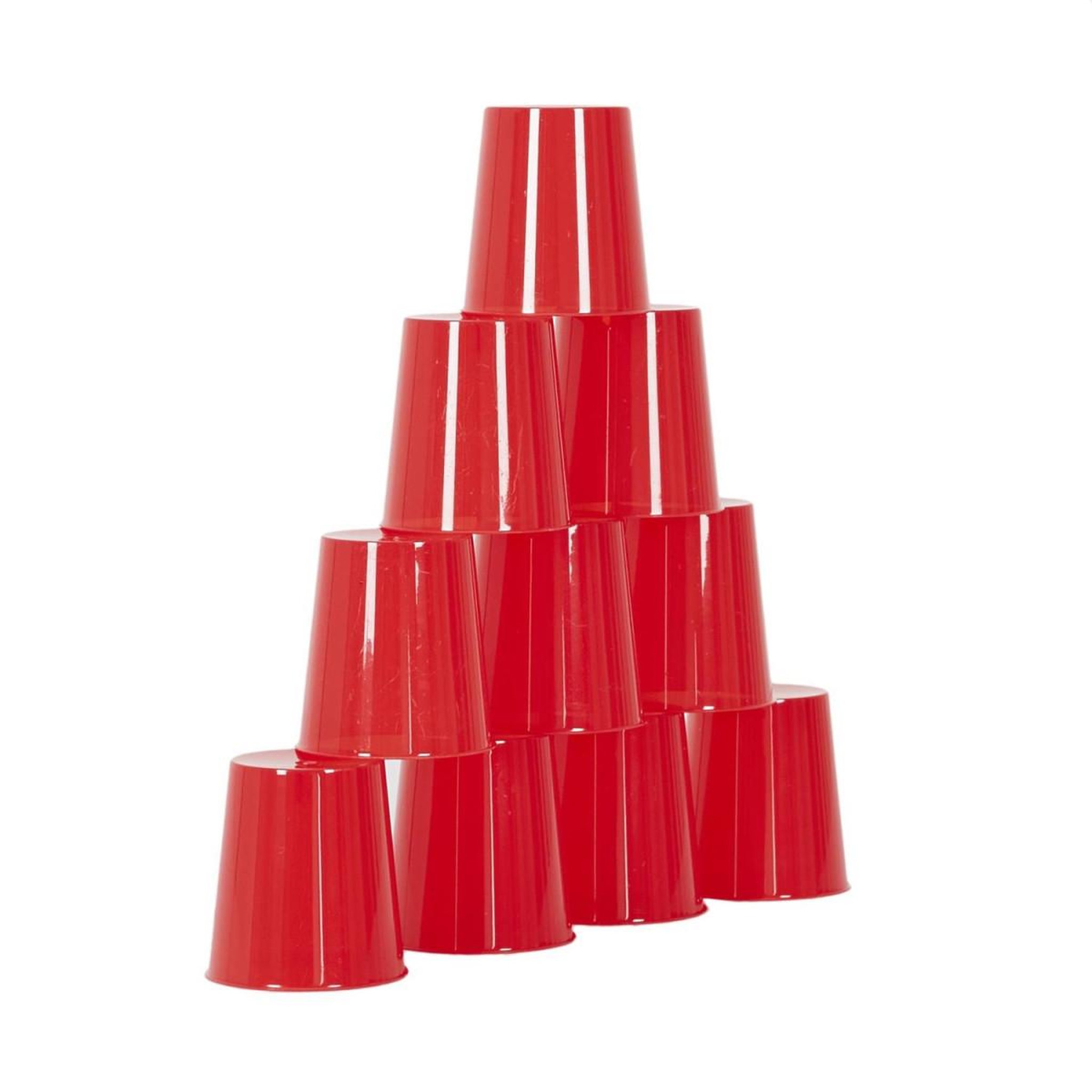 Voir la diapositive 2 : MISTER GADGET Mini-jeu 10 verres  chamboule-tout  4cm rouge