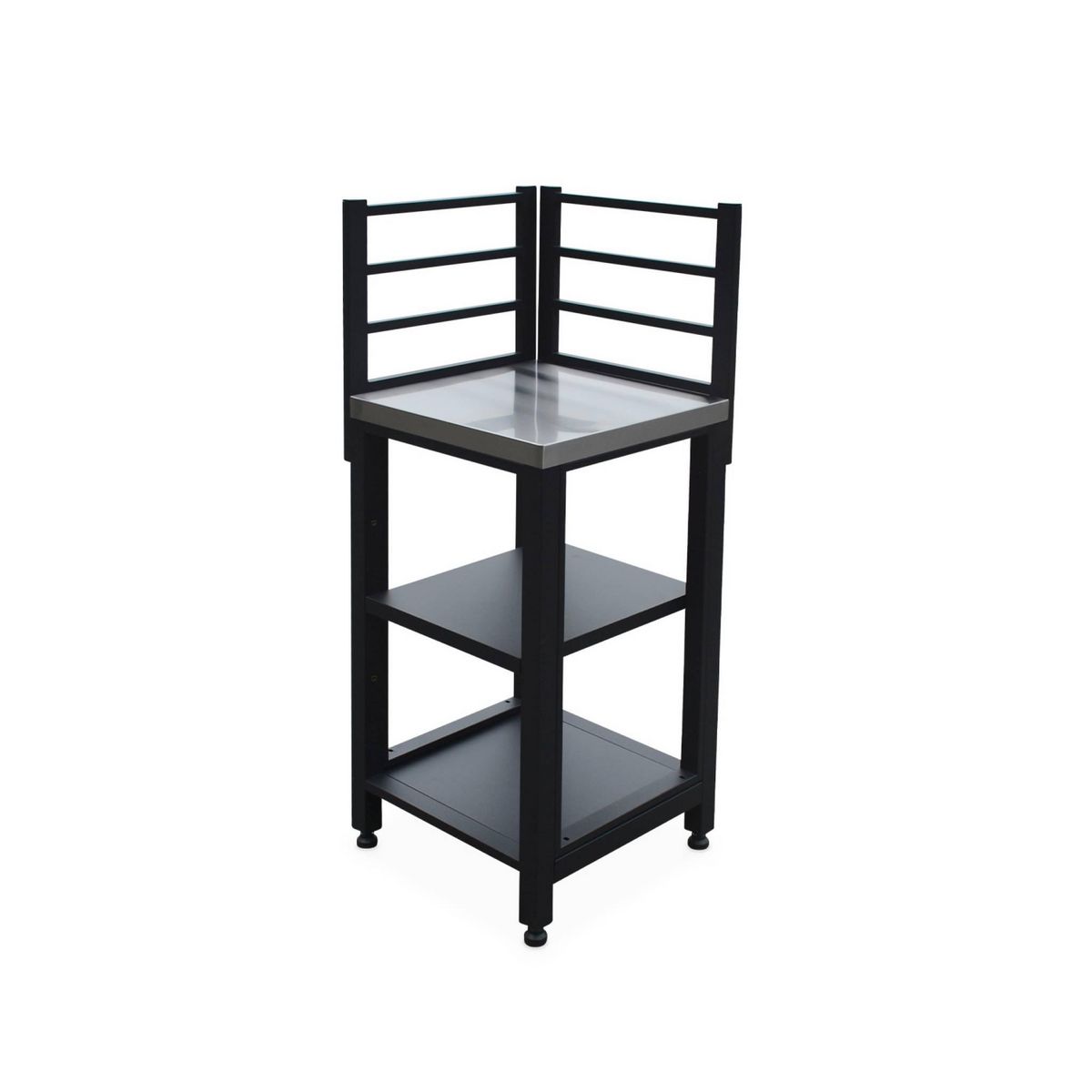 SWEEEK Cuisine extérieure en acier L48.5cm avec 2 étagères de rangement