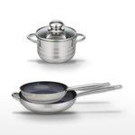 ELO Lot 2 Poêles céramique 28/32 cm et Faitout 16 cm Elo Profi Therm Platinum