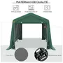 OUTSUNNY Tente garage carport dim. 6L x 3l x 2,62H m acier galvanisé PE haute densité 180 g/m² imperméable anti-UV vert