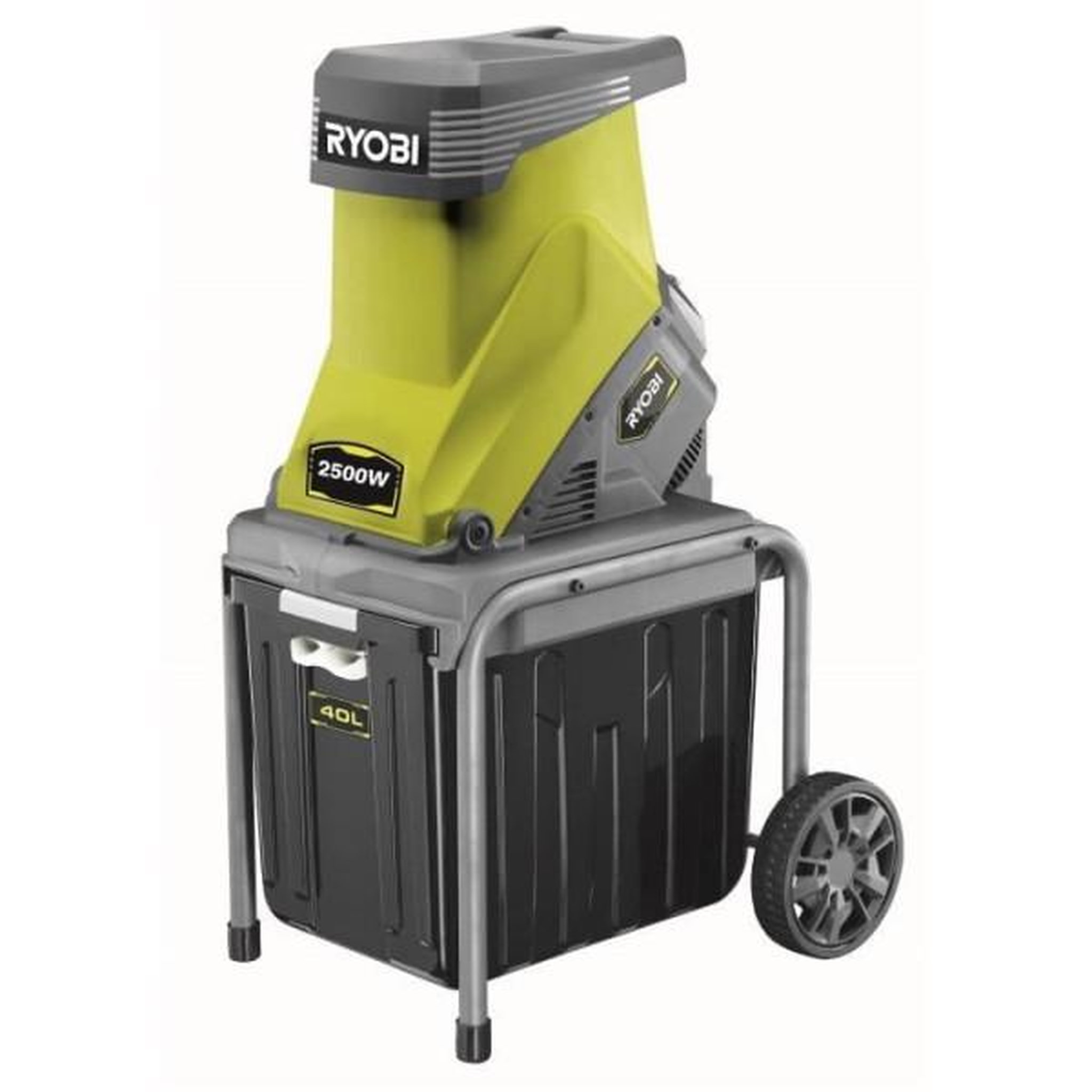 Ryobi RYOBI - Broyeur de végétaux 2500 W - plateau porte-couteaux - capacité broyage 45 mm - ratio de broyage 10:1 - bac 40 L - RSH