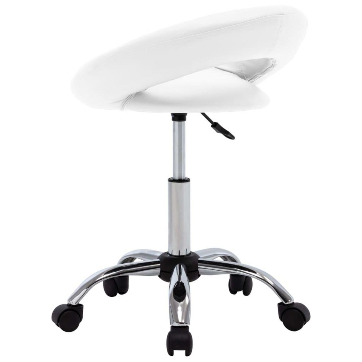 VIDAXL Chaise pivotante a manger Blanc Similicuir