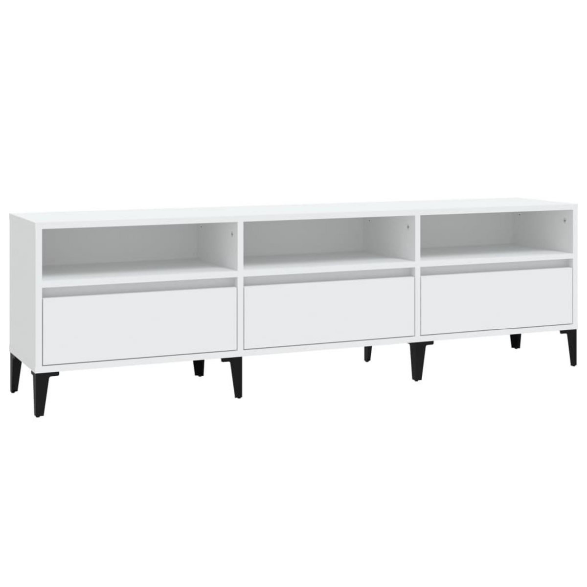 VIDAXL Meuble TV blanc 150x30x44,5 cm bois d'ingenierie