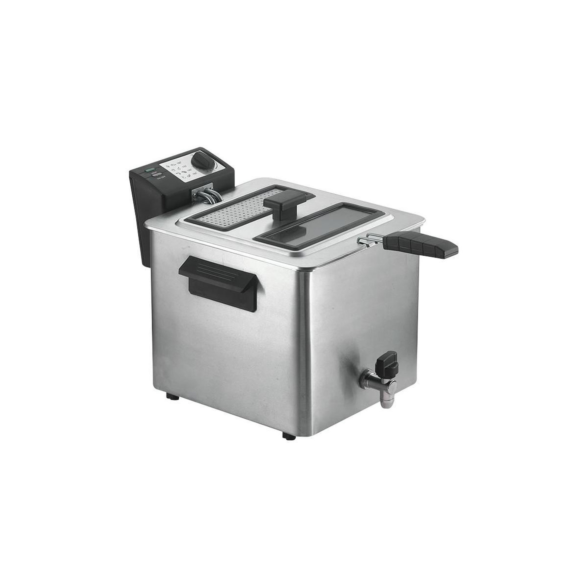 Voir la diapositive 2 : Rgv Friteuse rgv fry type 8/n 8 l simple acier inoxydable noir 3000 w