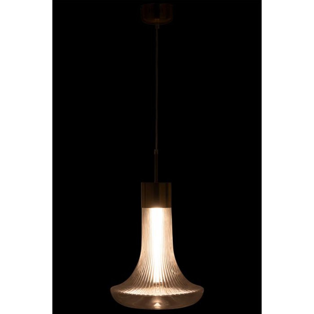 Paris Prix Lampe Suspension en Verre  Vito  34cm Transparent & Or