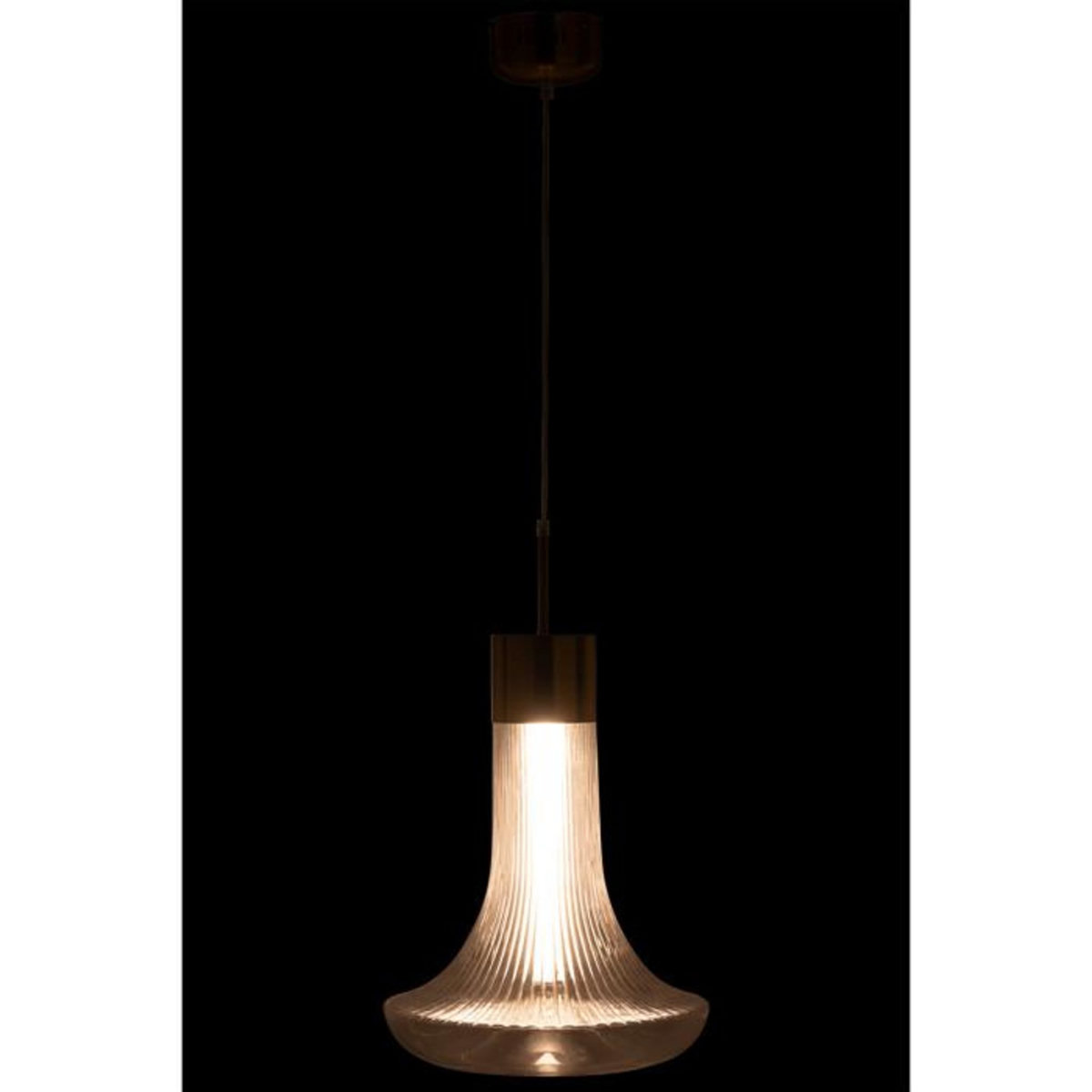 Paris Prix Lampe Suspension en Verre  Vito  34cm Transparent & Or