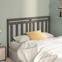 Voir la diapositive 3 : VIDAXL Tete de lit Gris 146x4x100 cm Bois massif de pin