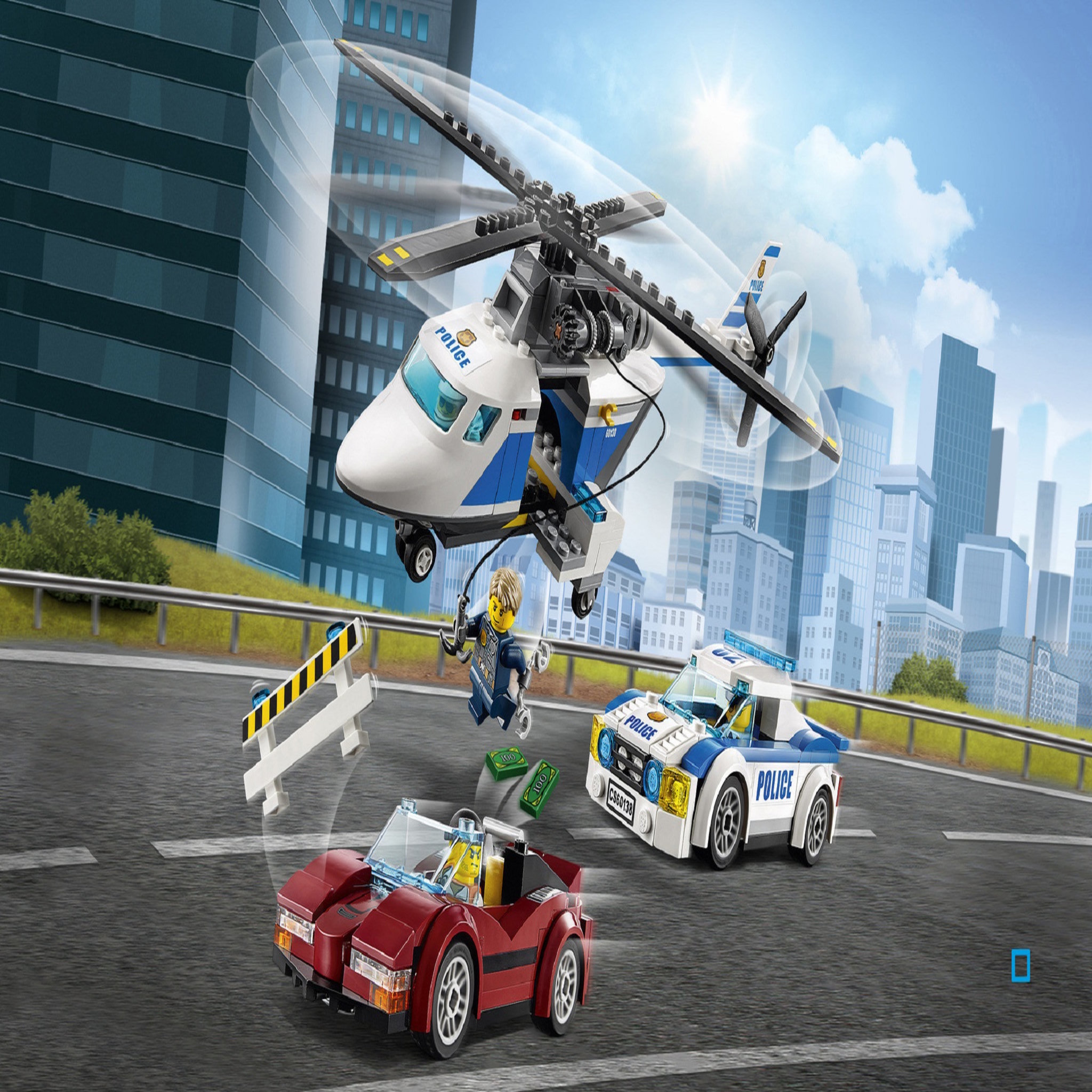 Voir la diapositive 3 : LEGO City 60138 - La course-poursuite en hélicoptère