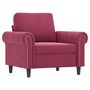 Voir la diapositive 3 : VIDAXL Ensemble de canapes 3 pcs avec coussins rouge bordeaux velours