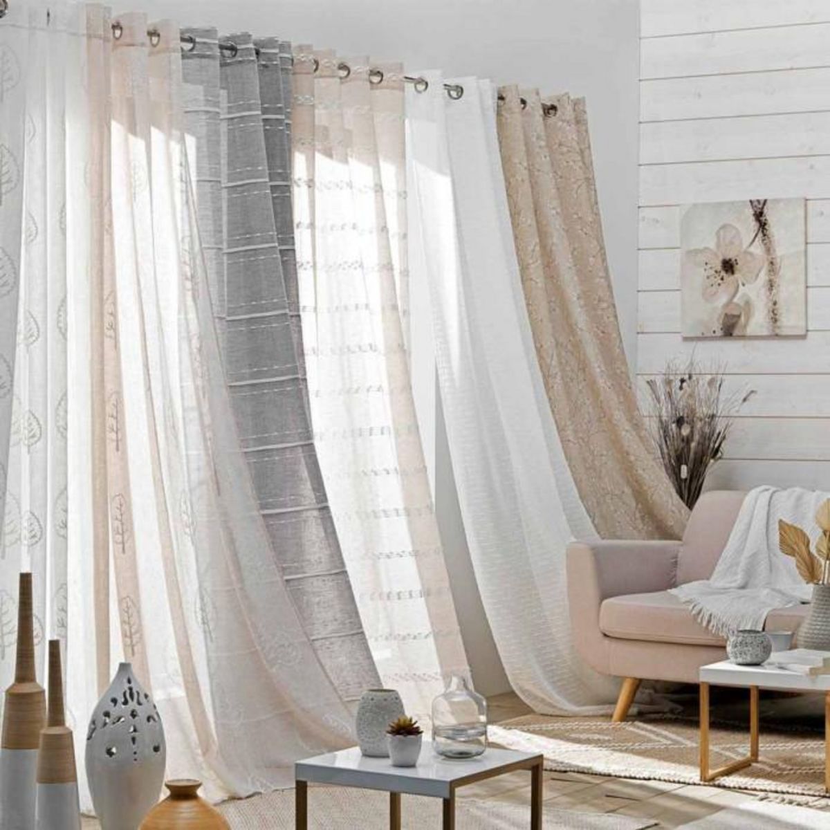 Paris Prix Rideau Voilage à Œillets  Zola  140x240cm Blanc