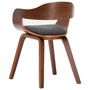 Voir la diapositive 4 : VIDAXL Chaise de salle a manger Gris fonce Tissu et bois courbe