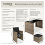 Voir la diapositive 6 : tectake Salon de jardin en résine tressée pour 2 à 4 personnes marron naturel