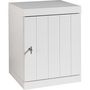 Voir la diapositive 4 : Paris Prix Pack - Lit Enfant, Sommier, Chevet & Armoire  Robin  90x200cm Blanc