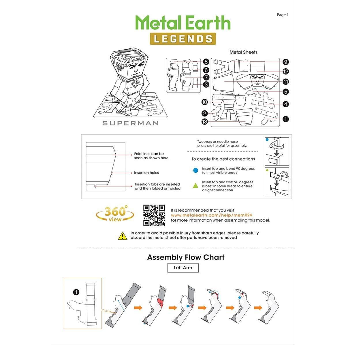 Metal Earth Legends Super Man