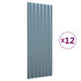 Voir la diapositive 2 : VIDAXL Panneaux de toiture 12 pcs Acier enduit de poudre Gris 100x36cm