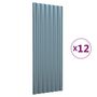 Voir la diapositive 2 : VIDAXL Panneaux de toiture 12 pcs Acier enduit de poudre Gris 100x36cm