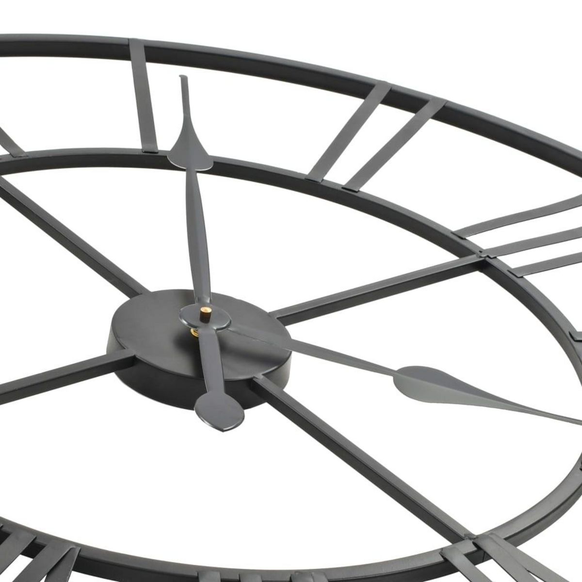 VIDAXL Horloge murale vintage avec mouvement a quartz Metal 80 cm XXL