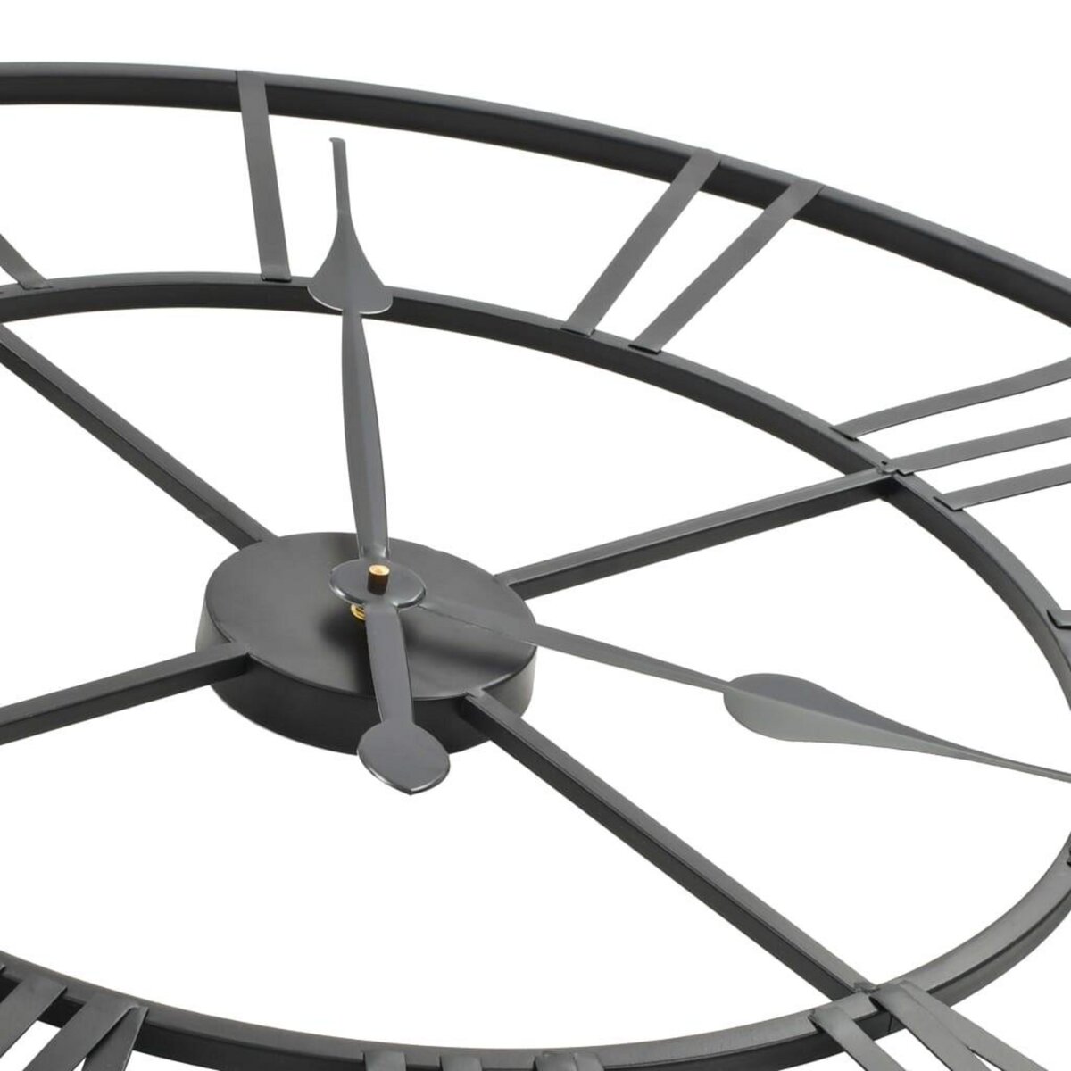 VIDAXL Horloge murale vintage avec mouvement a quartz Metal 80 cm XXL