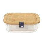 Paris Prix Lunch Box Verre & Bambou  Repas  52cl Transparent