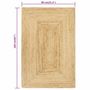 Voir la diapositive 5 : VIDAXL Tapis fait a la main Jute Naturel 80x160 cm