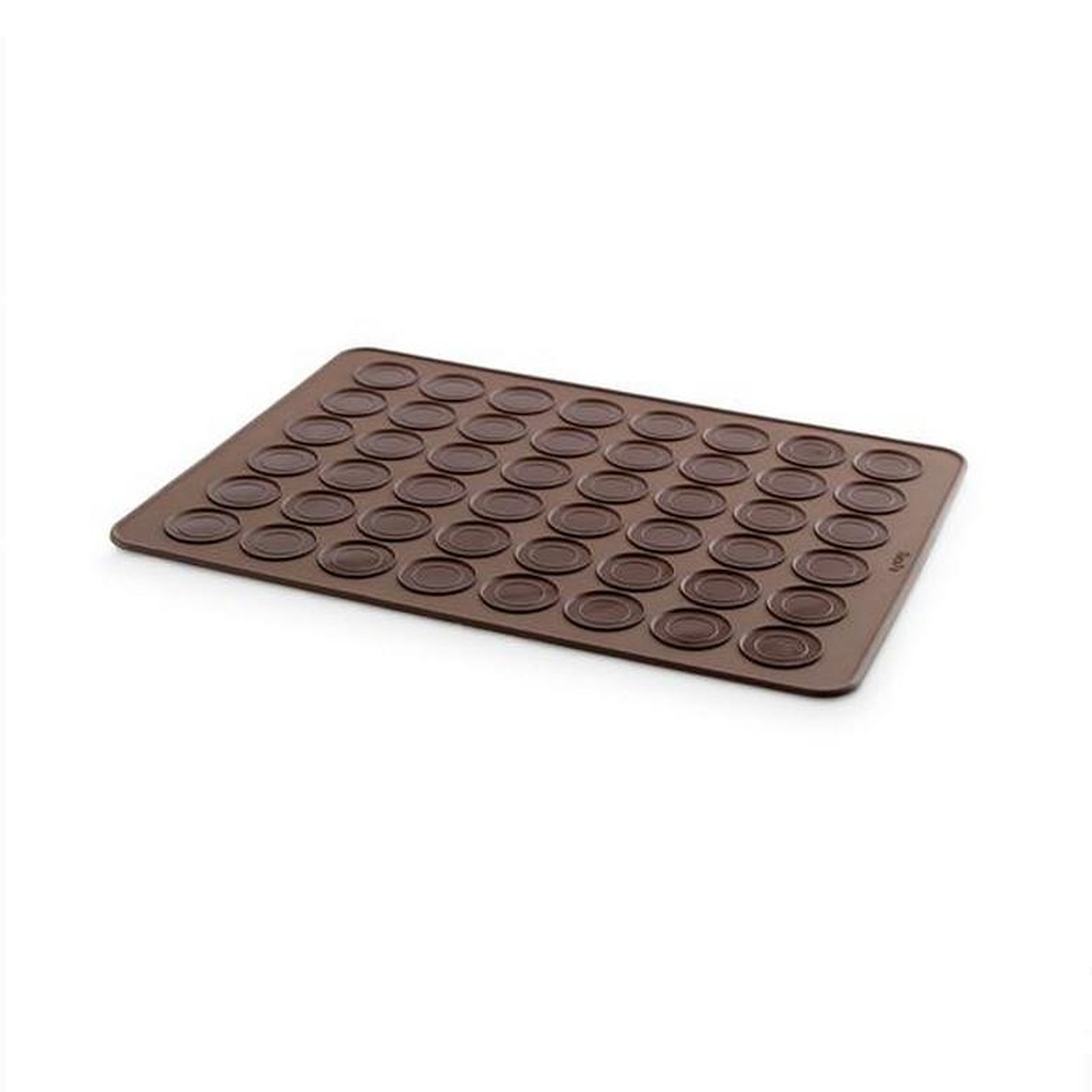 LEKUE Tapis 48 macarons silicone marron - 0231440m02m067