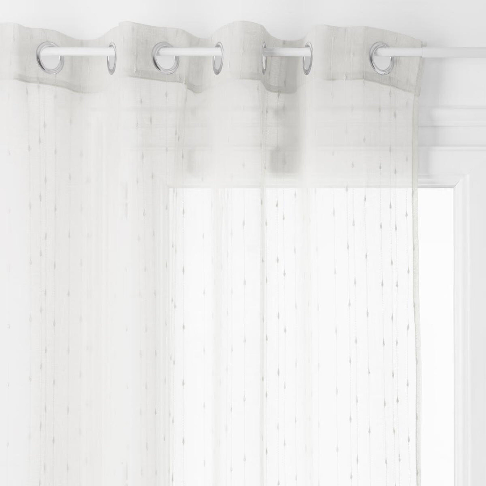 Voir la diapositive 2 : ATMOSPHERA Rideau voilage  anissa  140x240cm ivoire