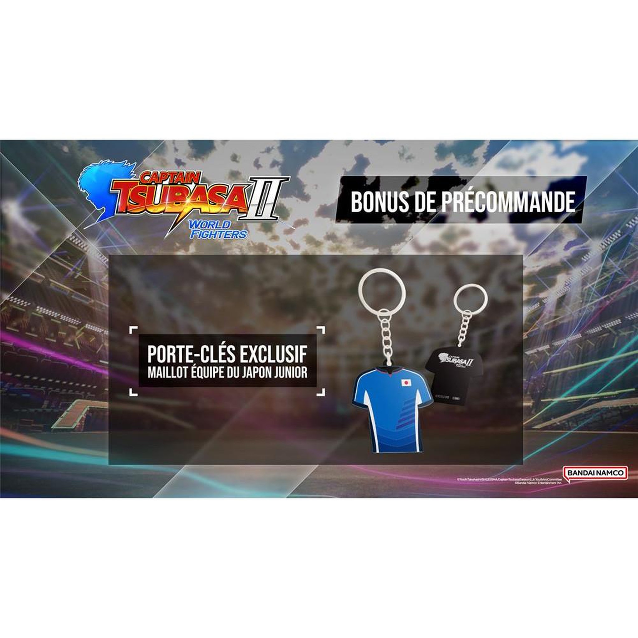 BANDAI NAMCO ENTERTAINMENT Porte-clés captain tsubasa ii world fighters équipe junior du japon bleu et rouge (lot de 2)