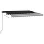 Voir la diapositive 5 : VIDAXL Auvent automatique et capteur de vent/LED 450x300 cm Anthracite