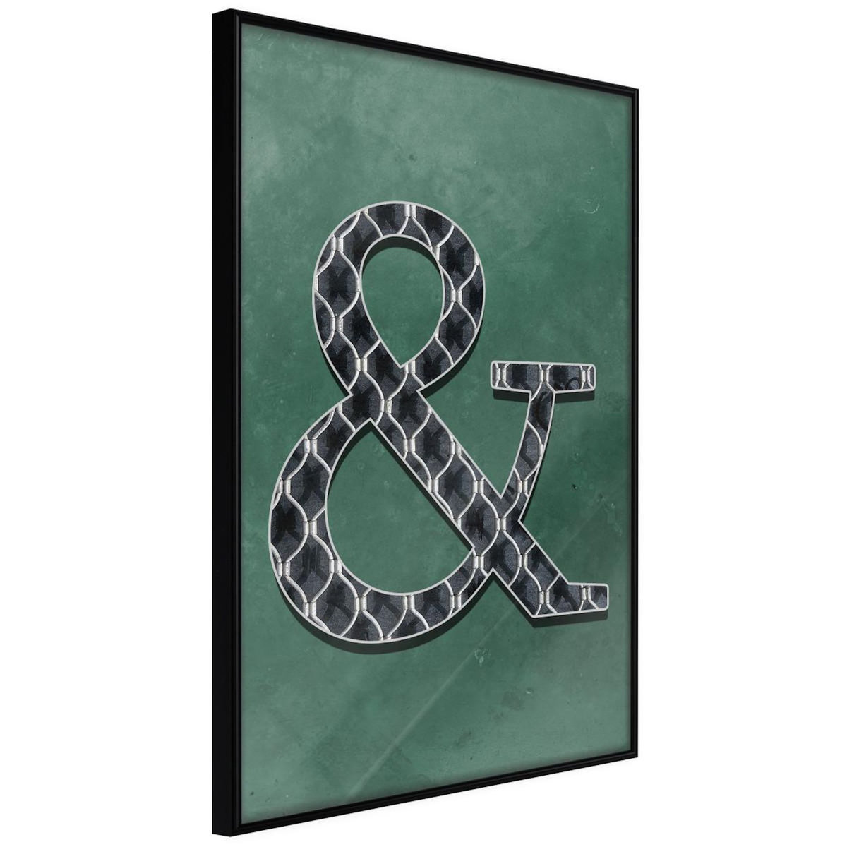 Paris Prix Affiche Murale Encadrée  Ampersand on Green Background