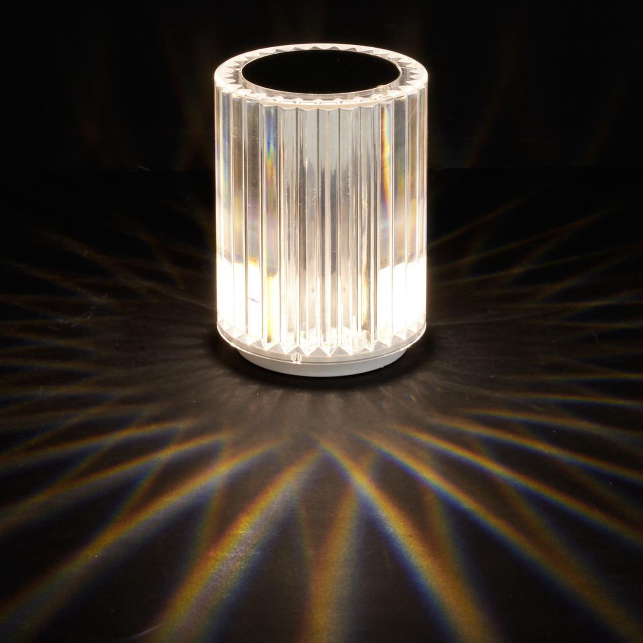Voir la diapositive 3 : The Home Deco Factory Lampe à poser tactile  rechargeable  12cm transparent