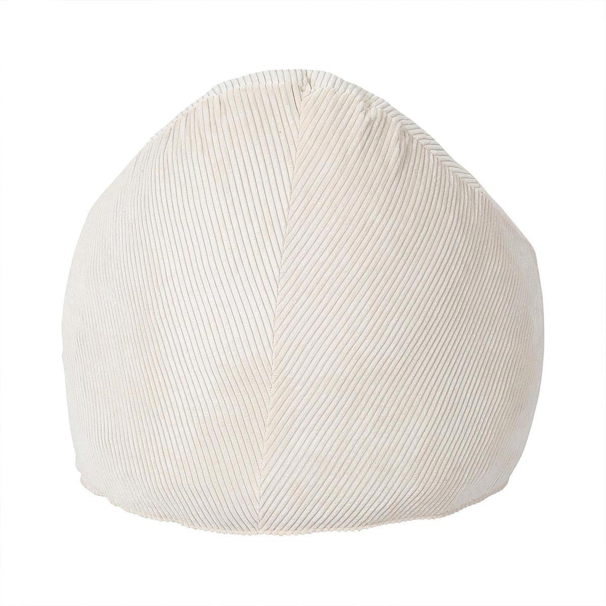 Voir la diapositive 2 : The Home Deco Factory Fauteuil Poire Compressé Côtelé  Scott  90cm Beige