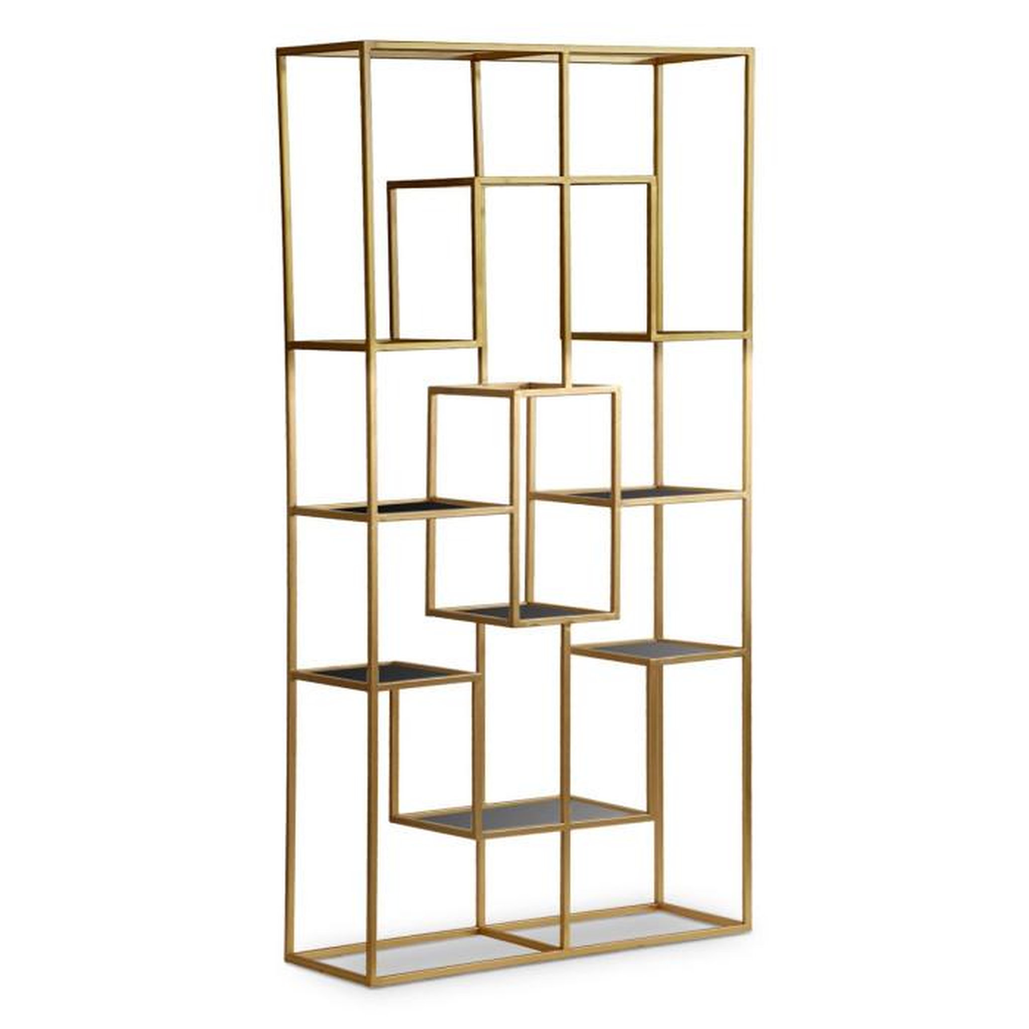 Voir la diapositive 1 : Paris Prix Étagère Design en Verre  Barad  175cm Or