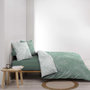 Voir la diapositive 6 : Douceur d'Intérieur Housse de couette 240x220 + 2 taies CASSIA sauge 100% coton