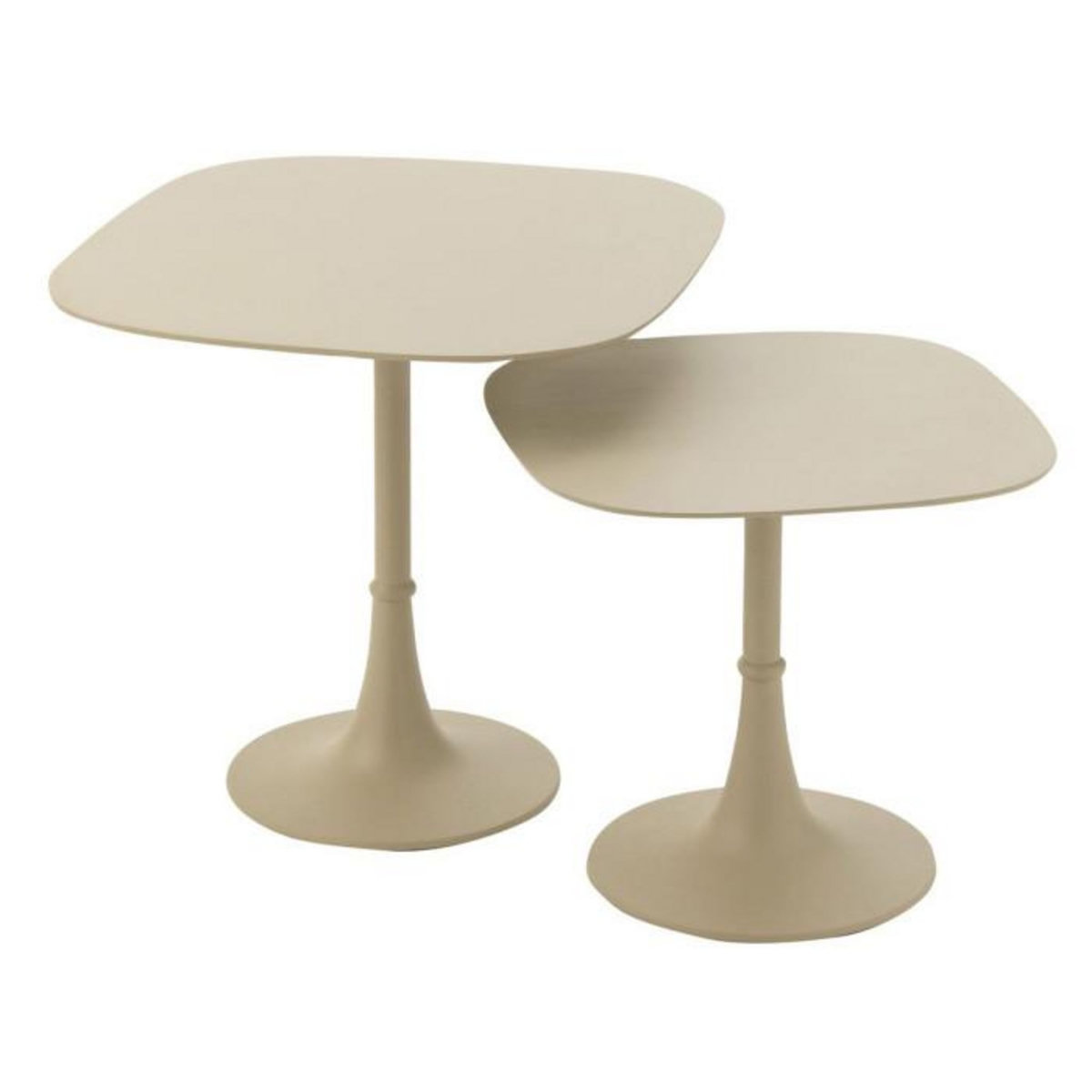 Paris Prix Lot de 2 Tables d'Appoint de Jardin  Erika  49cm Ivoire